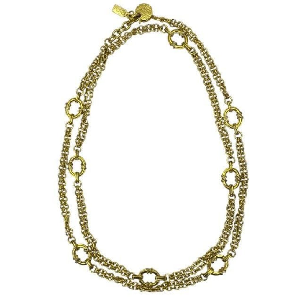 Yves Saint Laurent 2-Ring Necklace Accessories Jewelry Small 325$